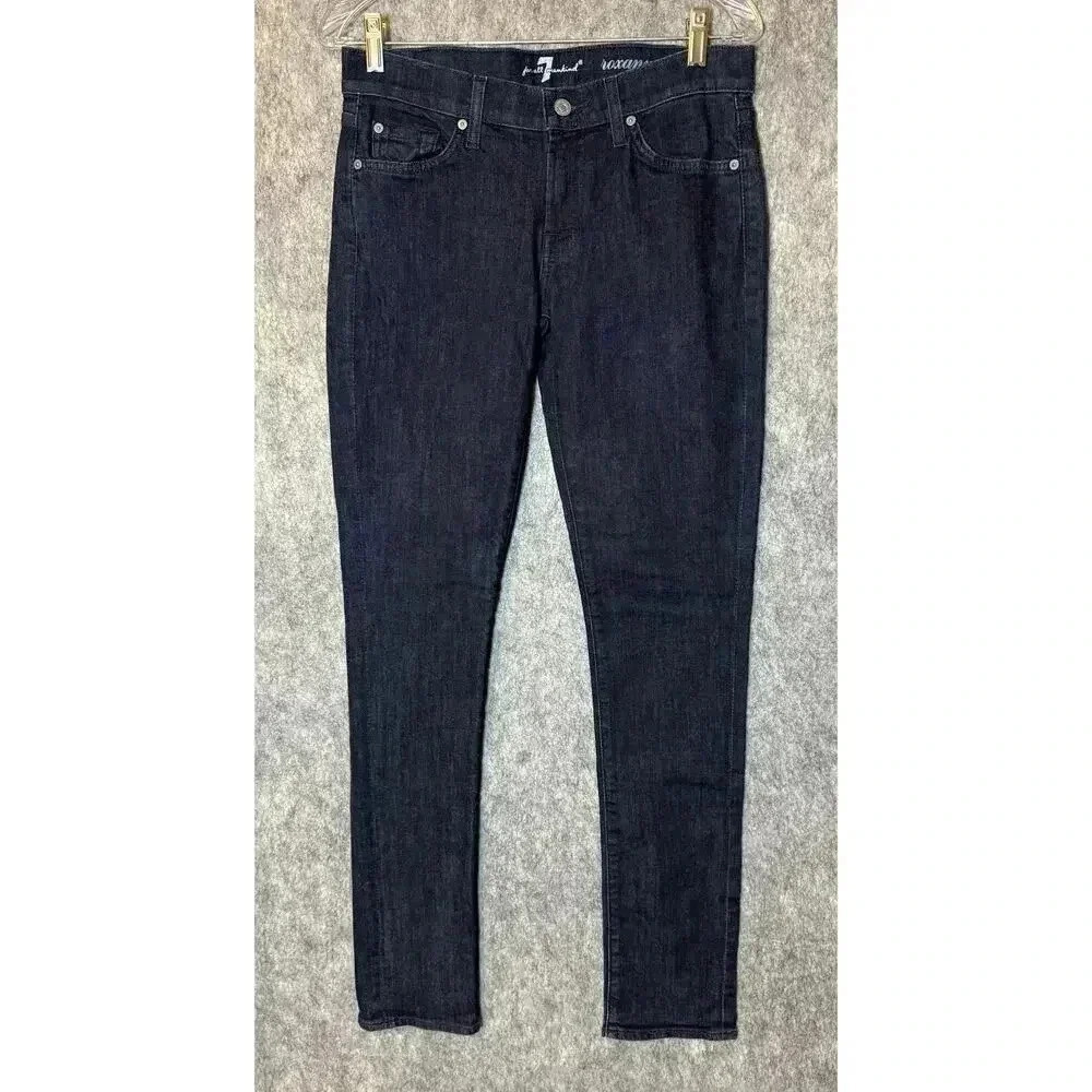 7 For All Mankind Roxanne Slim Dark Wash Jeans Size 28